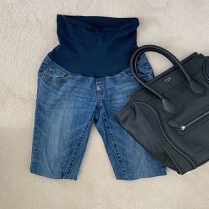 LED maternity denim jeans